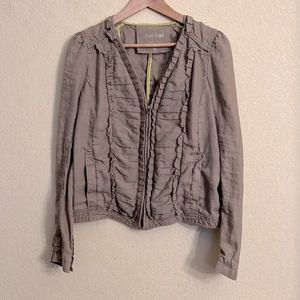 Linen Ruffle Jacket